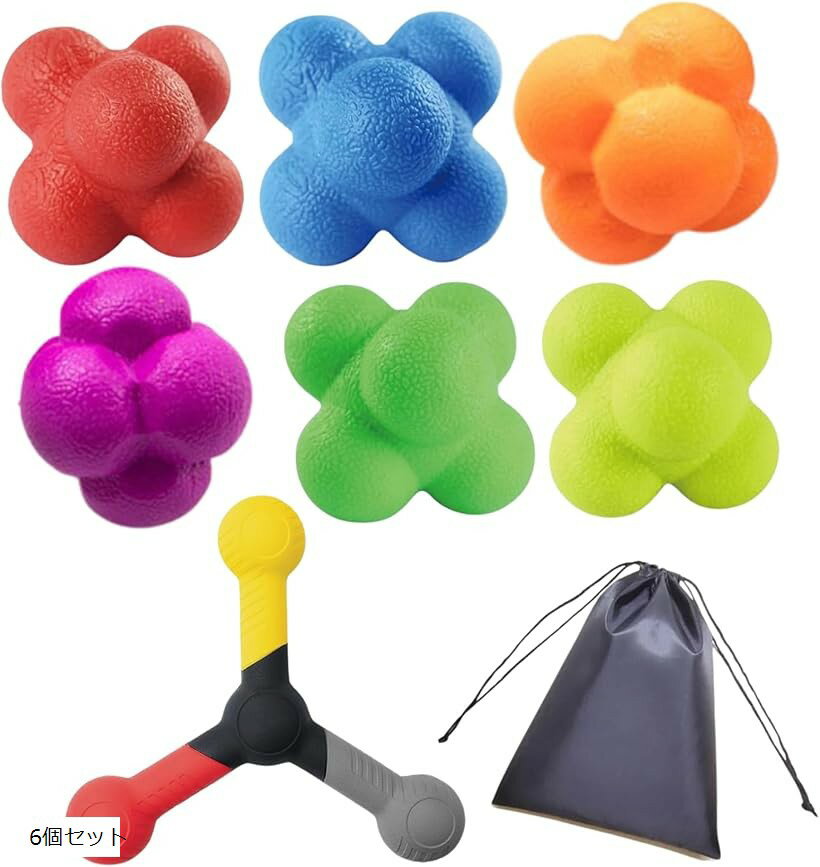 「反射神経＆反応速度の向上」ランダムにバウンドするカラーボールとスティックのトレーニングセットです。ランダムにバウンドするカラーボール6個は、予測不可能な動きを作り出し、反射神経と反応速度を効果的に鍛えることができます。ボールの予測不能な動...