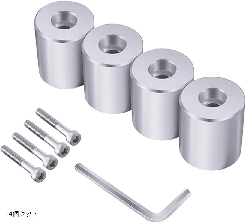 【楽天ランキング1位入賞】互換品Φ28イレクターパイプ 車用ルーフキャリアバー スクリュー 内六角 取り付けが簡単なアルミネジ DIY 製作 車中泊、キャンプ、釣りに最適 NVAN ハイゼットカーゴ 等に適合 4個セット