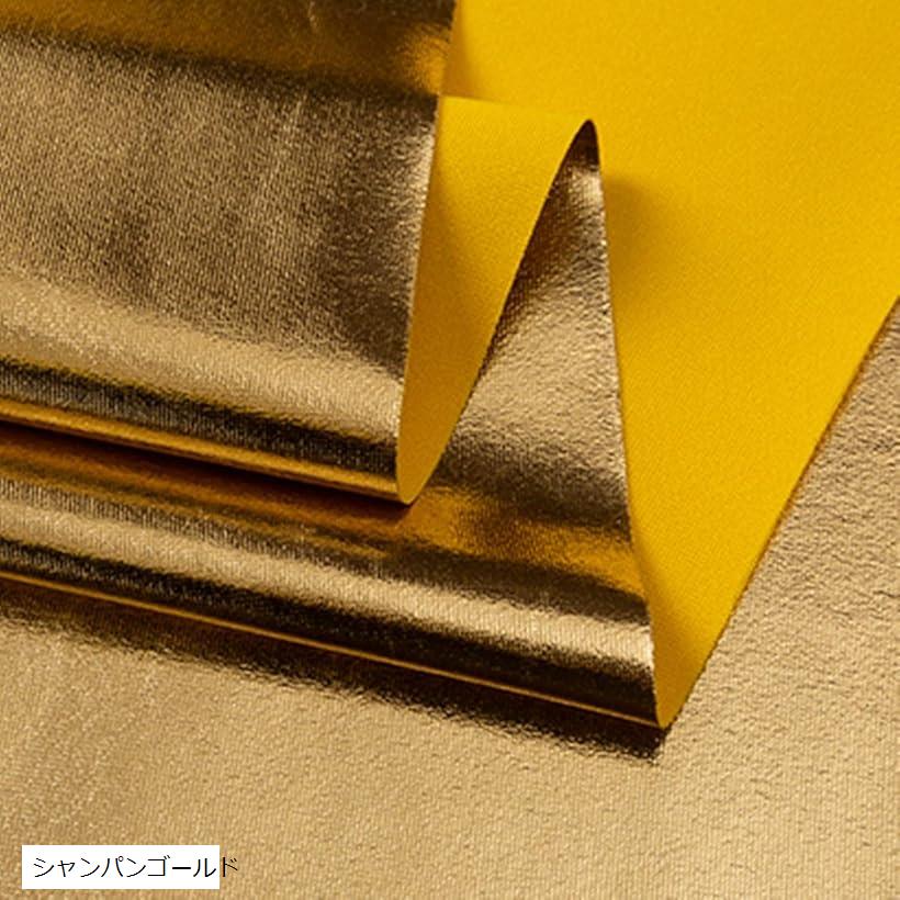全13色 スパンデックス 生地 カラー 約2mx幅145cm 伸縮 弾性 ポリウレタン シャンパンゴールド