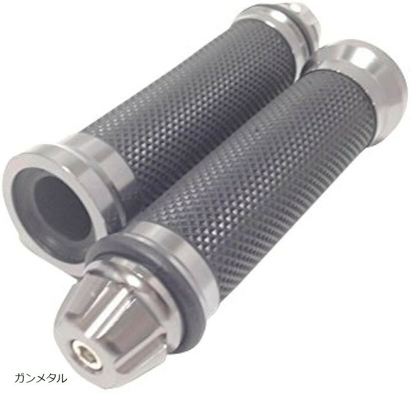 互換品 感触抜群. カスタム グリップ バーエンド 付属 アルミ バイク ハンドル φ 22.2 mm 341 パープル シルバー ブルー ブラック レッド ディープオレンジ nkr-an353 ガンメタル