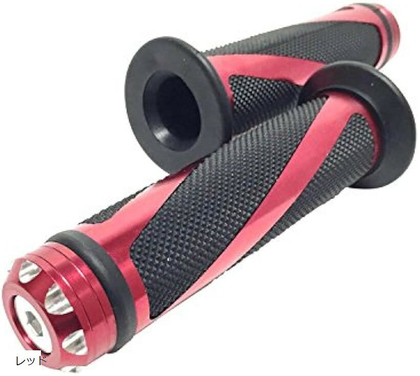 互換品 次世代スタイル カスタム グリップ バー エンド付属 アルミ オートバイ用 φ 22.2 mm ガンメタル シルバー グリーン ブラック パープル ブルー ゴールド レッド