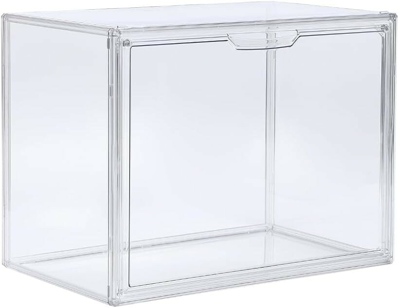 Collection Cases - コレクションケース 全面透明 大型サイズ 縦置き横置き両方可能 フィギュア展示 アクリル製 軽量 UVカット 高い透明度 磁気付きドア (レギュラー オールクリアー)