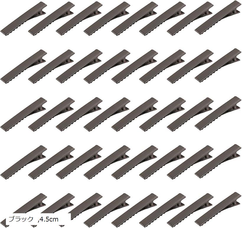 ヘアクリップ 約40個入り ヘアピン 髪留め 金具 ヘアアクセサリー パーツ DIY ホビー 業務用 ゴールド ..