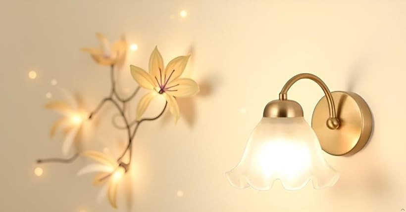 TT 北欧 ウォールランプ クリーミーな風 花 ガラス 新しい フランス語 牧歌的なスタイル 壁 装飾ライト..