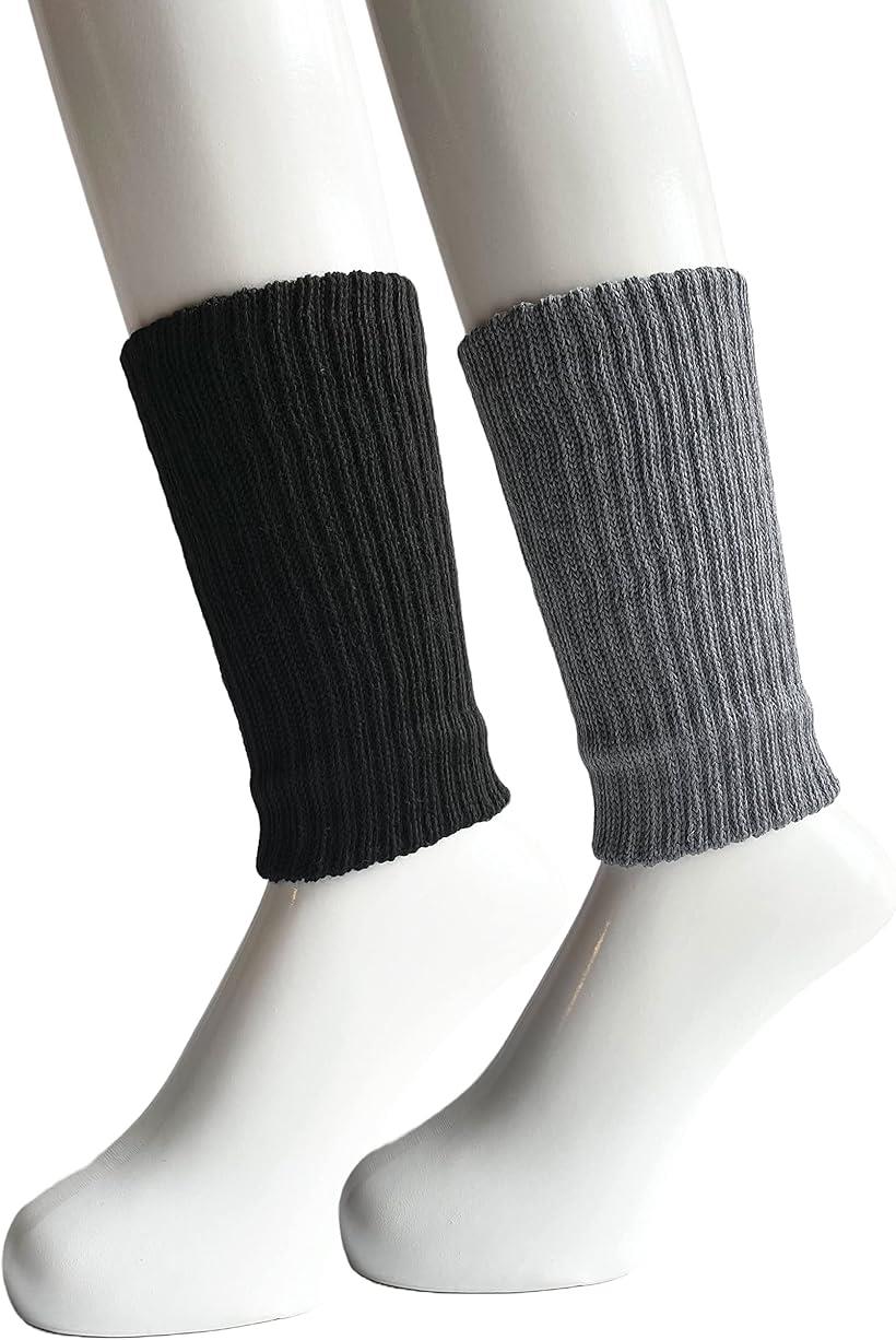 足首ウォーマー 裏シルク 二重構造で暖かい 柔らか レッグウォーマー あったか 冷え防止 2足組 色はお任せR16