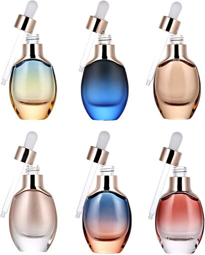 スポイトボトル アロマオイルボトル ポンプ 化粧品 30ml 6色セット スポイトボトル アロマオイルボトル ポンプ 化粧品 30ml 6色セット