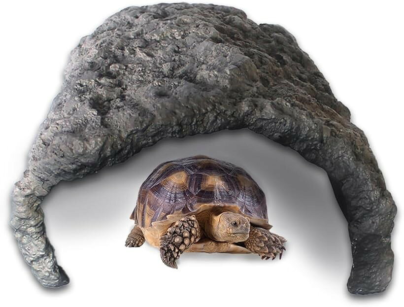 爬虫類 リクガメ シェルター 大型 亀 ロックシェルター 特大 陸亀 カメ 隠れ家 岩のサムネイル