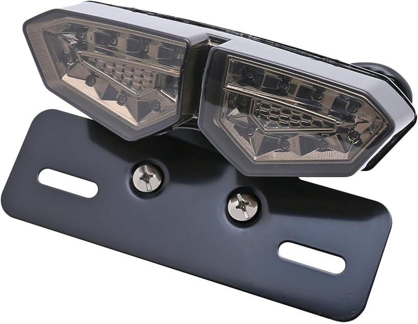 ウインカー付き テールランプ LED バイク汎用 モンキー エイプ TW200 nkr1413 スモークレンズ