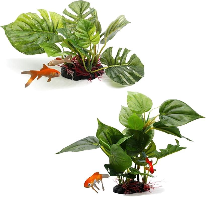 アクアリウム 人工水草 水槽 セット レイアウト 金魚 熱帯魚 テトラ S・M