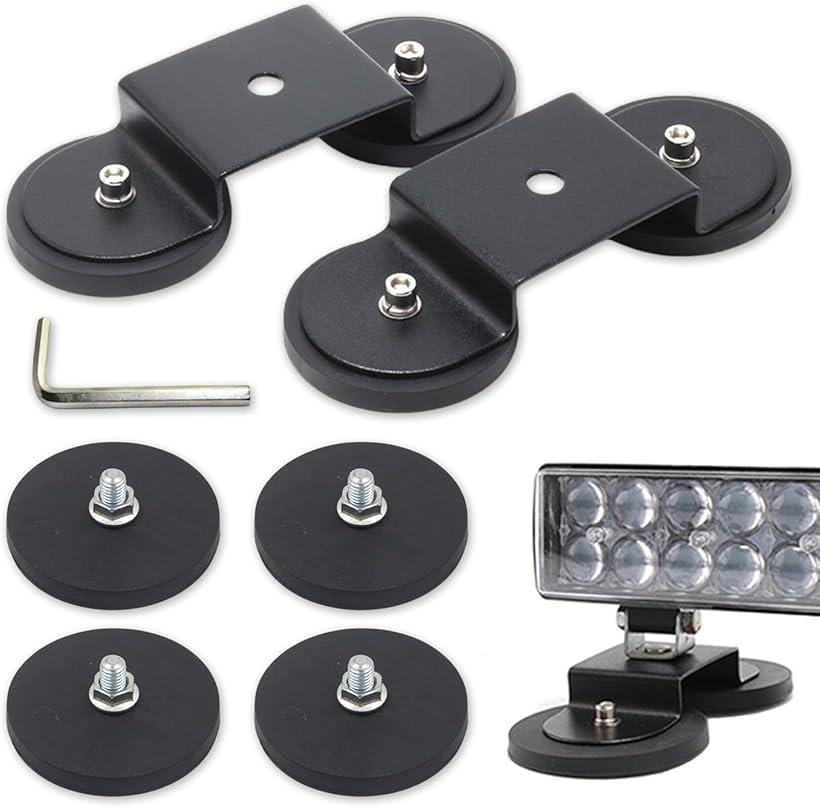 互換品 マグネット 台座 ネオジム磁石 ステー バー 作業灯 ベース 傷防止ゴム セット