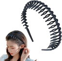 カチューシャ ブラック コーム付き ヘアバンド 洗顔 メンズ レディース 洗顔用ヘアバンド 可愛い 黒