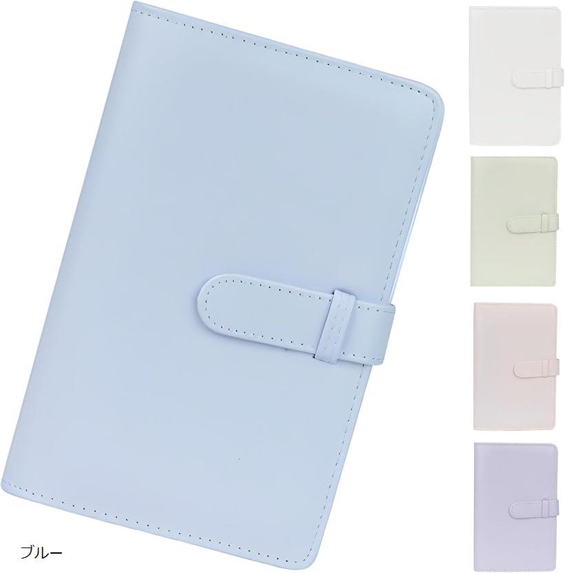 チェキ アルバム チェキ帳 チェキファイル ミニ 収納 ホルダー 保存 チェキ入れ ホワイト ピンク パープル グリーン ブルー