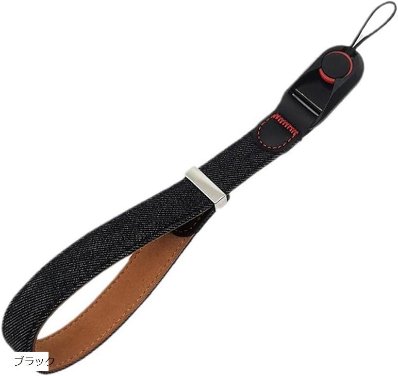 カメラストラップ ハンドストラップ デニム 軽量 安定感 アンカーリンクス ブラウン ベージュ ブラック