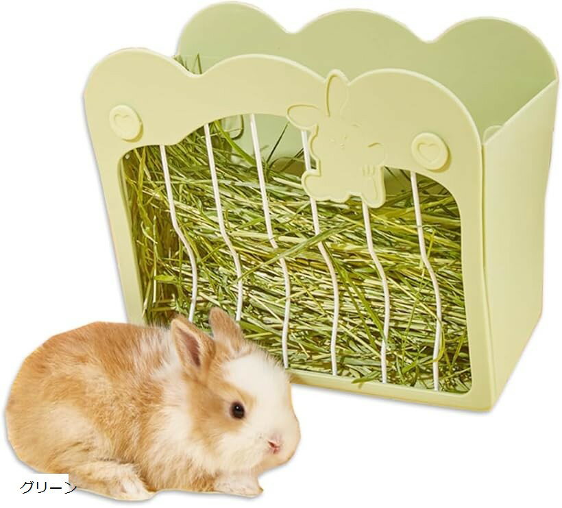 「牧草が散らかりにくいチモシーポット」ウサギやモルモットなどが食べる牧草がたっぷり入れられるワイドーなフィーダーです。牧草が落ちにくい網型の設計で、ケージ内や周りに牧草が散らかるのを防ぎ衛生的なデザインです。「取り付け場所も自由に」付属のネ...