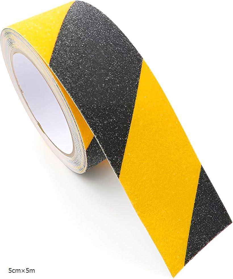 滑り止めテープ 鉱物粒子 防水 屋外 屋内 床 階段 転倒防止 黒黄 10cmx5m 5cmx15m 10cmx15m 5cmx5m
