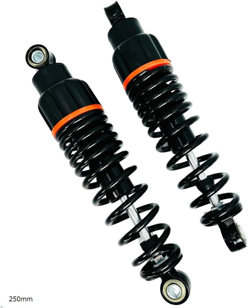 互換品バイク 用 油圧 リアショック サスペンション 左右SET アブソーバー ローダウン シャコタン ヤマハ スズキ ホンダ モンキー ダックス DAX シャリー AB26 C50 カブ スーパーカブ リトルカブ 250mm