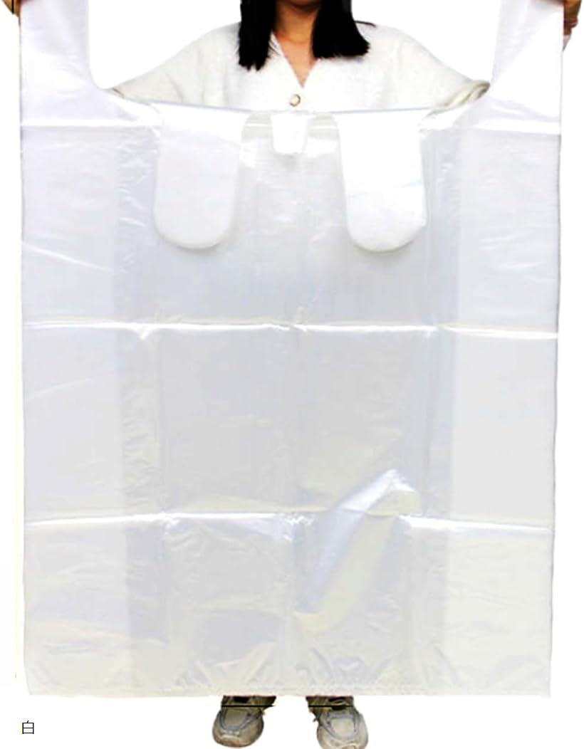 ビニール袋 特大 20枚 持ち手 手提げ 持ち運び 引っ越し アウトドア 白