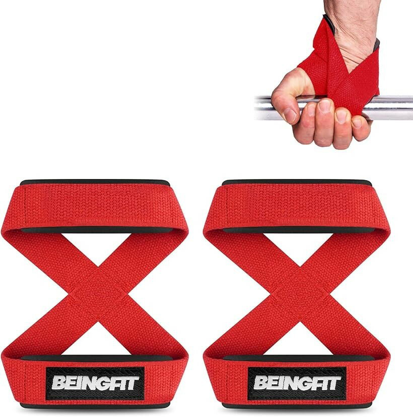 Beingfit リストストラップ 8の字ストラップ 手首 筋トレ ウェイトリフティング ジ...