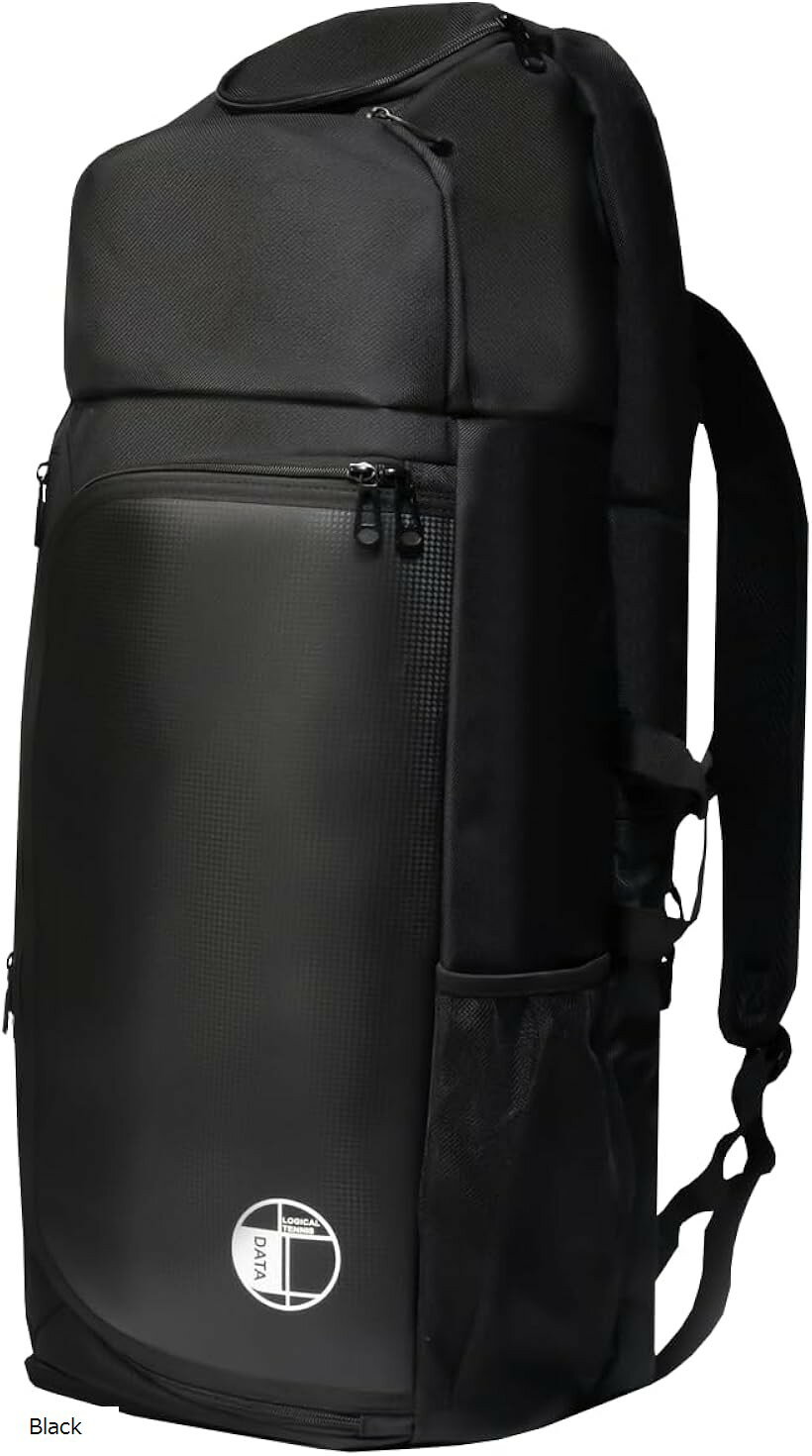 ラケットバッグ テニス バックパック リュックサック テニスバッグ 2本 シューズ 2足 収納 Black