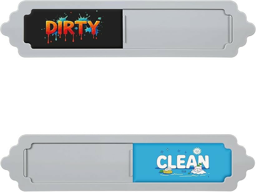 食器洗い機用マグネット 2枚入り Clean Dirty Sign スライド式 サインプレート キッチン 冷蔵庫用 テープ付き