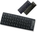 キーボードシール パソコン ステッカー キレイに修復 黒地 白文字