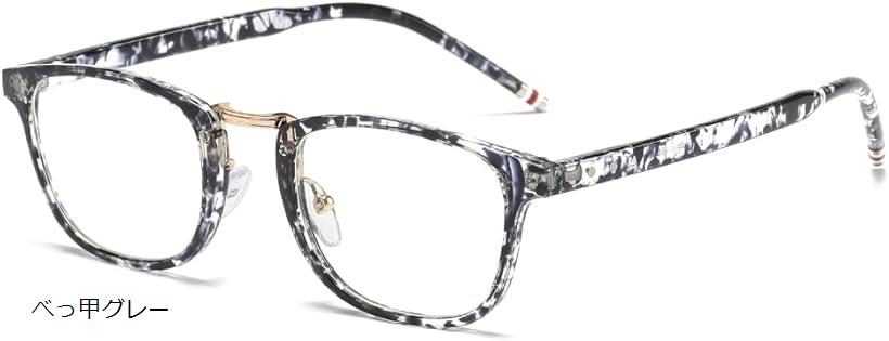 【楽天ランキング1位入賞】ブルーライトカットメガネ スクエア型 カット率99% UV420 UVカット べっ甲グ..