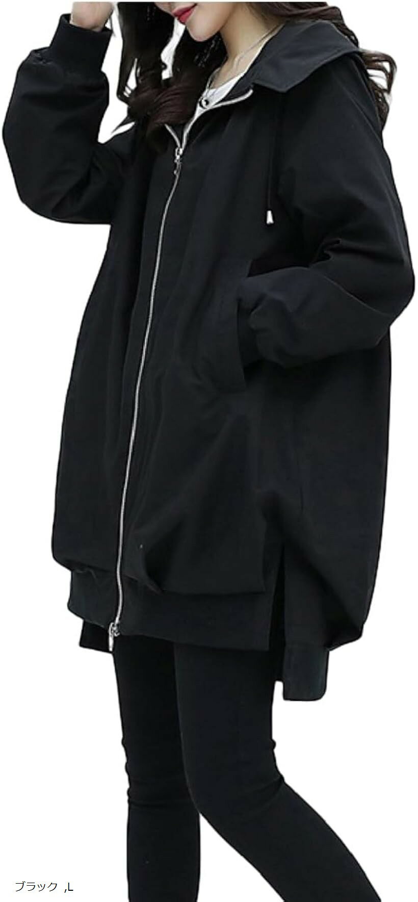 マウンテンパーカー レディース カジュアル アウター 上着 羽織もの オフィス コート フード付き かわいい おしゃれ 長袖 無地 M ブラウン S XL ブラック L
