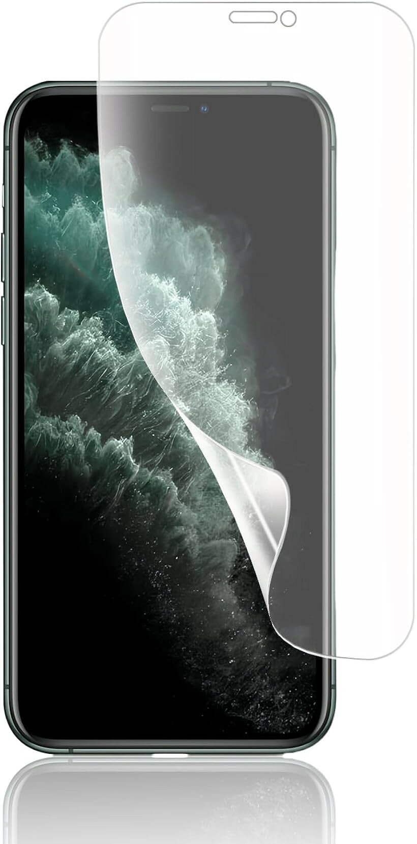 Rakuten - アンチグレア ・ ガイド枠付きiPhone11Pro専用 フィルム 非ガラス iPhoneX全面 保護 フィルムTPU1枚iPhone Xs用 指紋認証対応TPU素材指紋防止 気泡防止 汚れ防止 衝撃吸収