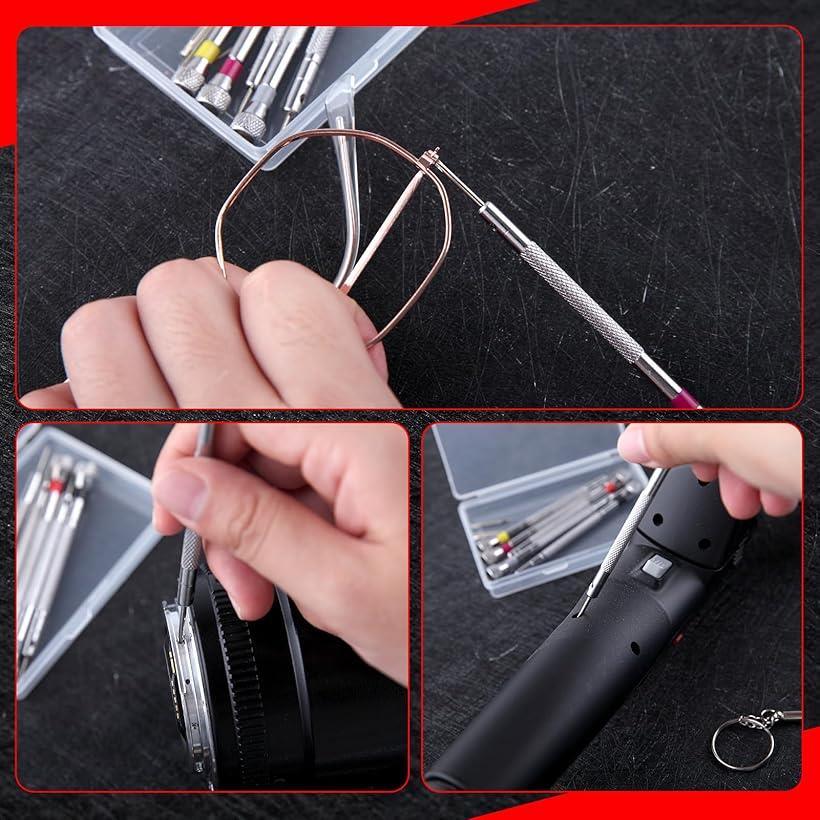 6個 精密ドライバーセット 超精密時計ドライバー宝石商時計ドライバーセット 0.8-1.6 6枚の追加の交換用ブレード付き 眼鏡ドライバーセット ミリメートル時計修理ジュエリー眼鏡時計ドライバーセット