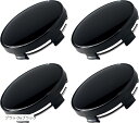 ホイールセンターキャップ フラット 外径 60mm ハブ ボア 内径 56.5mm 4個セット アルミ シール 56mm ブラックxブラック