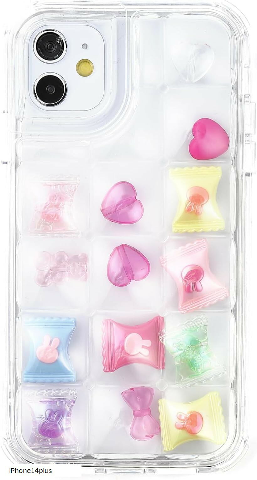 可愛いをとじこめよう。 ぽこぽこ スマホケース《SNSで話題》シャカシャカスマホケース かわいい おしゃれ おはじき シール デコる / iPhone14plusのサムネイル