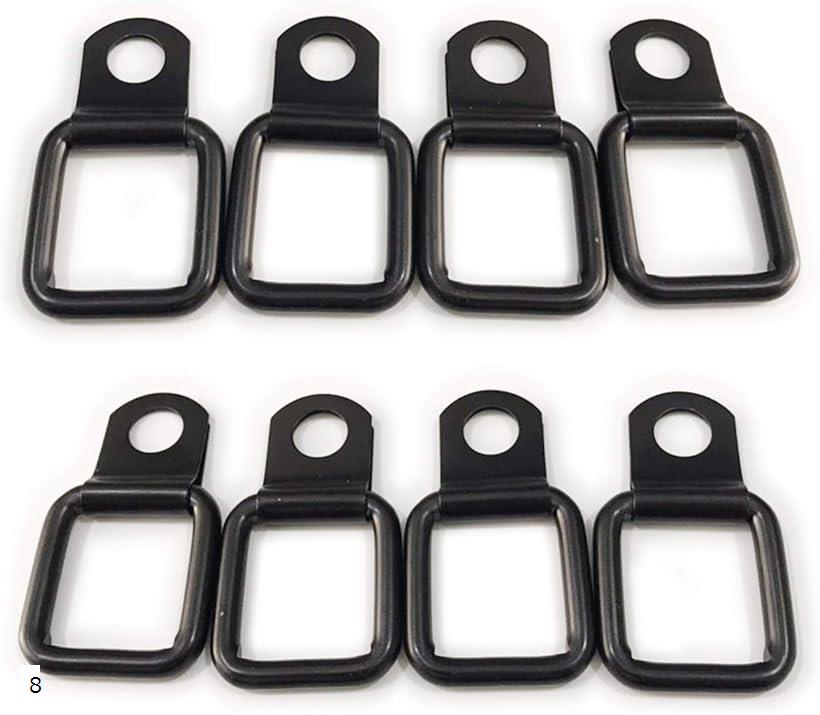 【楽天ランキング1位入賞】互換品 エスネット カーゴ フック タイダウン 汎用 荷室 セット キャリー 3cm 幅 対応 ワイヤー Dリング ベルト トラック荷台 8