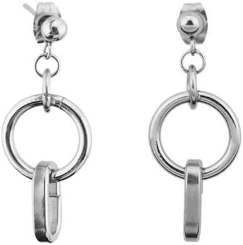 ピアス 垂れ下がり 重ねリング 揺れる お洒落デザイン