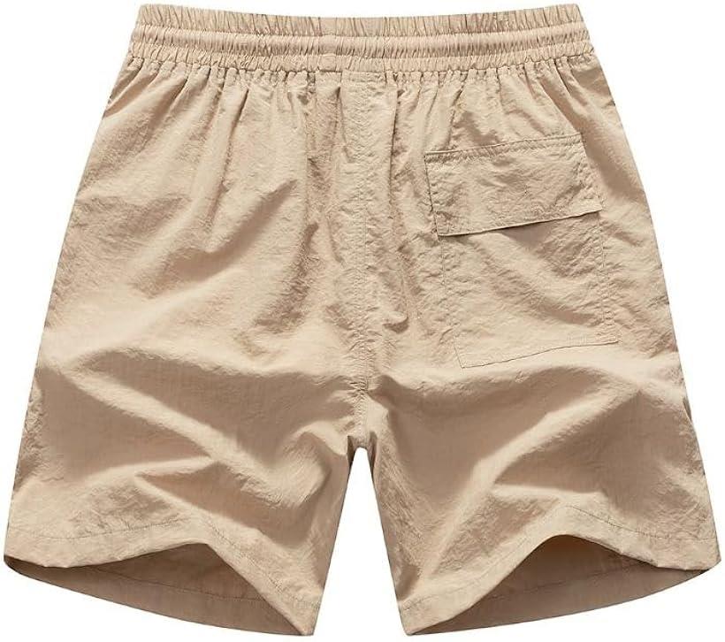 アスペルシオ オシャレ 膝上 海水パンツ メッシュ インナー付 水陸両用 速乾 フィットネス水着 メンズ サーフパンツ ボードショーツ 通気 短め 短パン スイムウェア 水泳 ハワイアン ライトベージュ XL