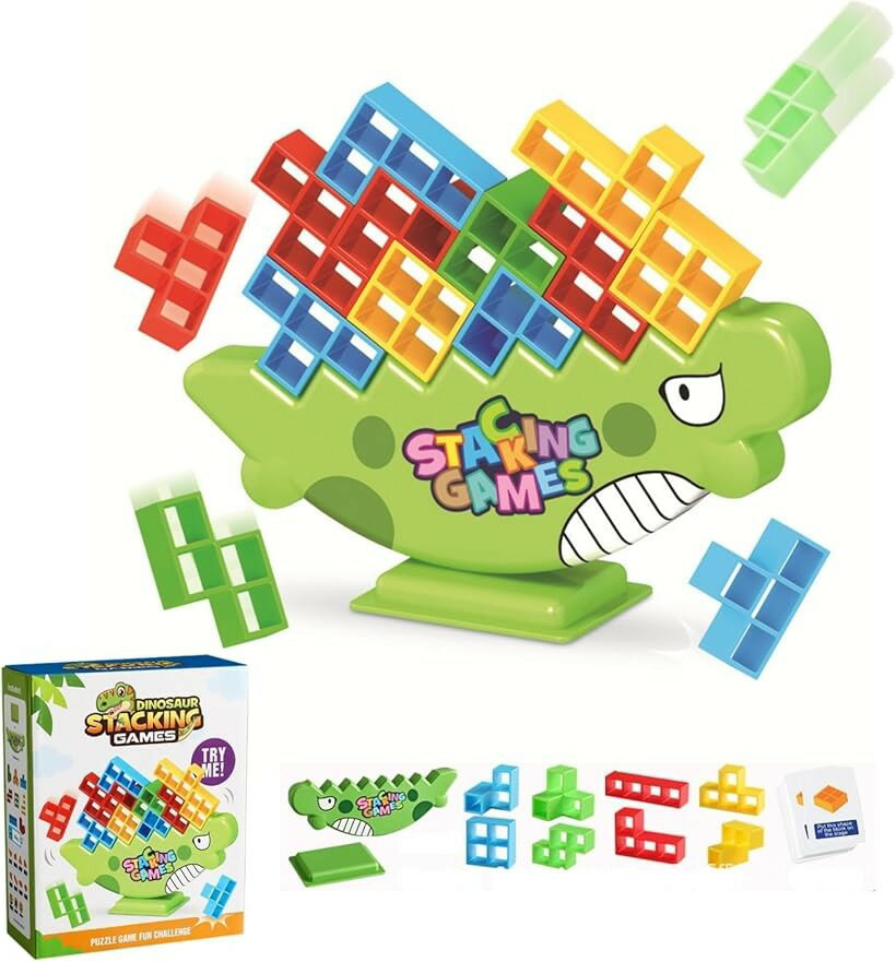 タワー バランスゲーム 家族ゲーム 64pcs 知育パズル 積み木 6歳以上 クリスマスプレゼント シングルプレイヤー マルチプレイヤー ファミリー