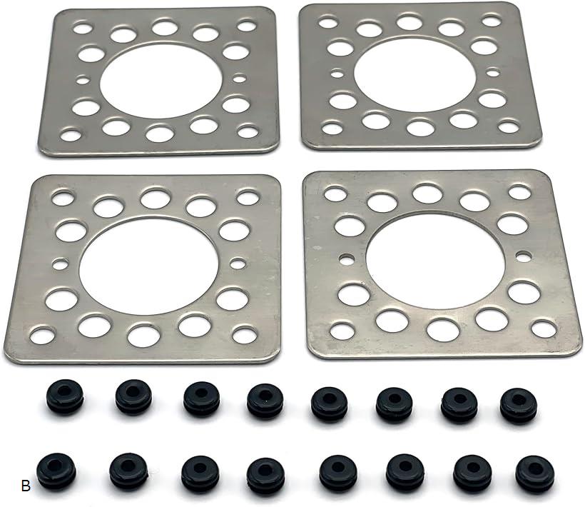 【楽天ランキング1位入賞】互換品 真空管 プレートアンプ ソケット グリッド 取り付け 汎用 パーツ ベース マウント アルミ 4個 SN-389-SS B