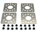 真空管 プレートアンプ ソケット グリッド 取り付け 汎用 パーツ ベース マウント アルミ 4個 SN-389-SS(2)