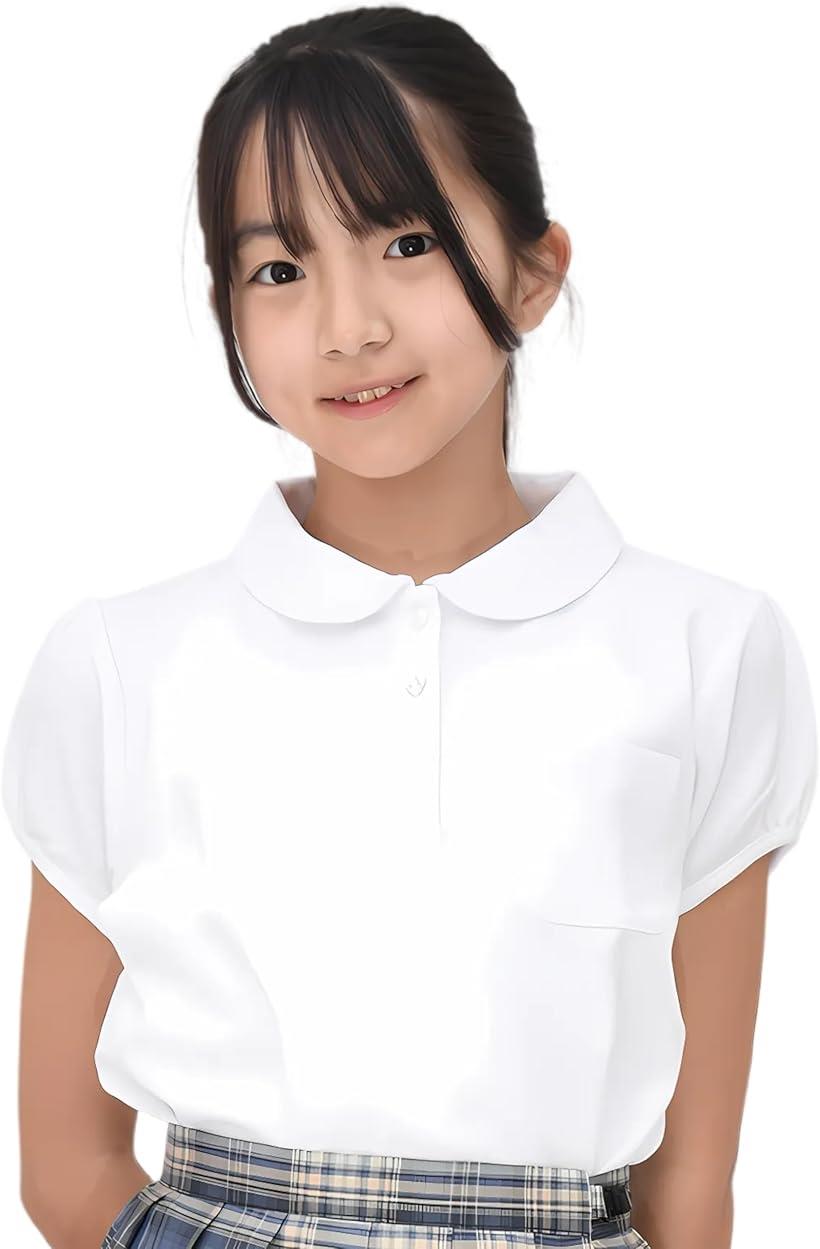 スクールポロシャツ《2枚組》半袖 女児 女の子 ガールズ 吸汗速乾《ドライで快適》抗菌消臭《清潔感キープ》高機能Locool素材使用 小学生 中学生 高校生 制服 冠婚葬祭 シワになりにくい 洗濯に強い
