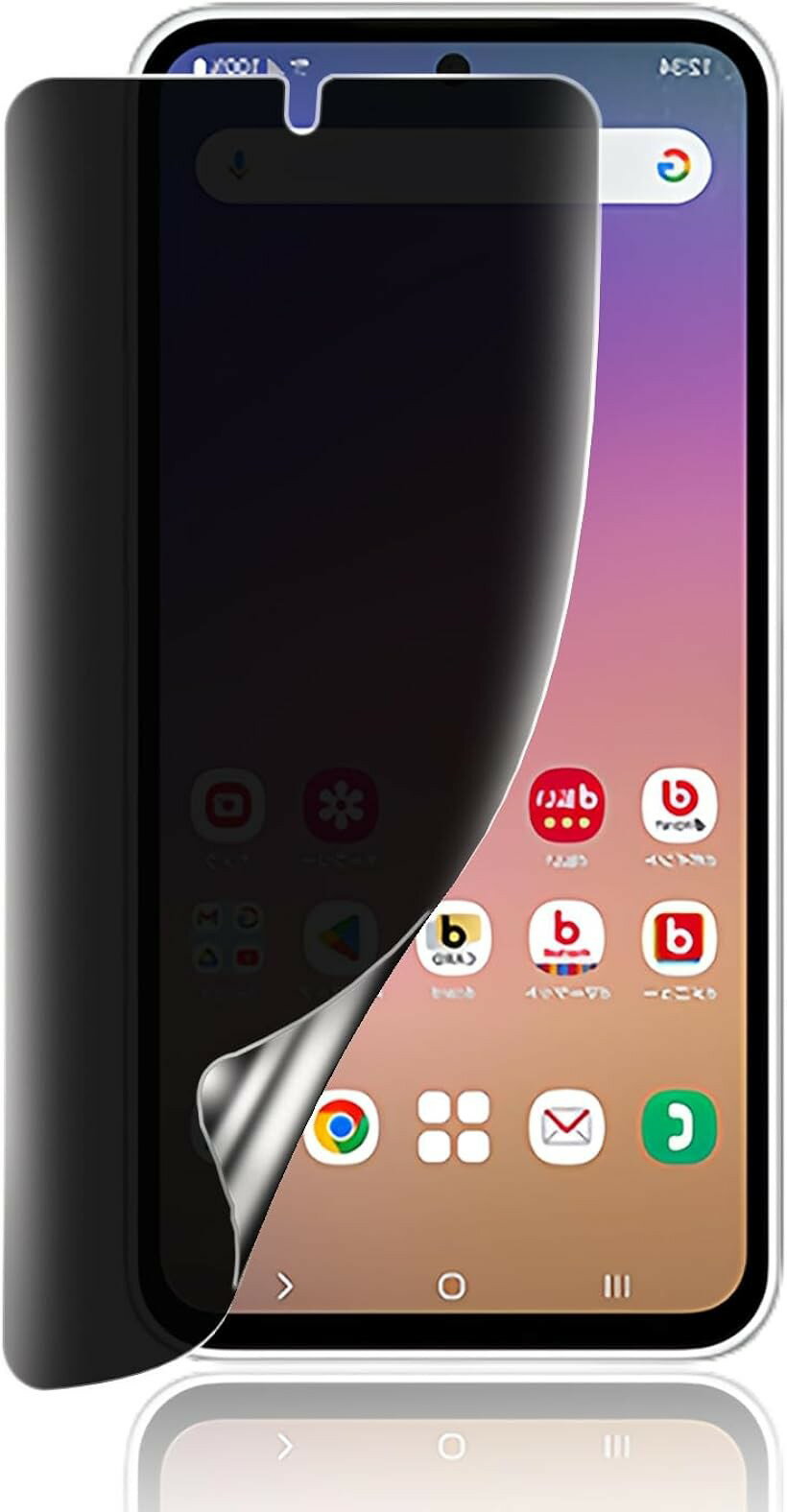 1枚入りGalaxy A54 5G SC-53D SCG21 用覗き見防止 フィルム 専用 非ガラス TPU素材 指紋認証が可能 反射防止 浮き防止 気泡レス キズ修復 3D保護 液晶保護フィルム (TMK-UCI-006)