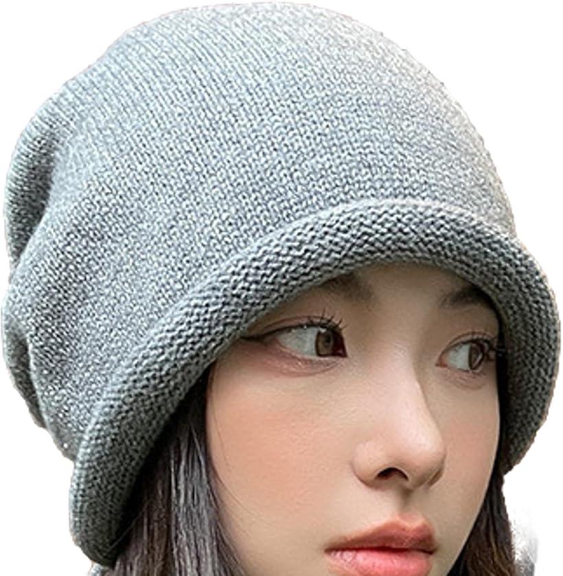 ニット帽 シンプル ニットキャップ おしゃれ かわいい レディース 無地 あたたかい フリーサイズ 小顔 スノボ 登山 人気 定番 HAT042