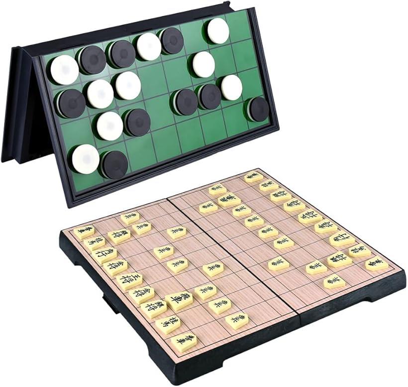 将棋＆リバーシ 対戦ボードゲーム 持ち運び 折り畳み式 室内遊び 老若男女