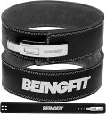 Beingfit トレーニングベルト レバーアクションベルト レザー 革 パワーベルト 筋トレ リフティングベルト パワーリフティングベルト デッドリフト スク...