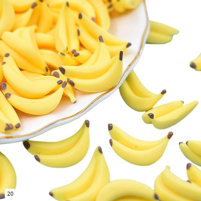 バナナ 食品サンプル ミニ ばなな 模型 可愛い リアル 果物模型 食品模型 展示 小道具 置物 20