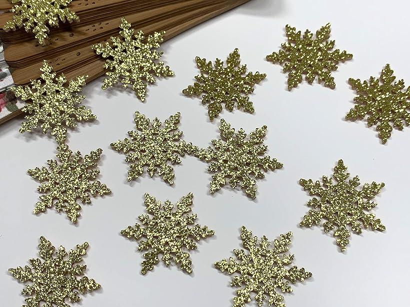 ワッペン 布フレーク デコ材料 雪の結晶 20枚セット スノーフレーク モチーフ アップリケ ハンドメイド