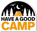 HAVE GOOD CAMP キャンプステッカー アウトドア用ステッカー シール W90mmxH78mm 車用 バイク用 屋外 防水