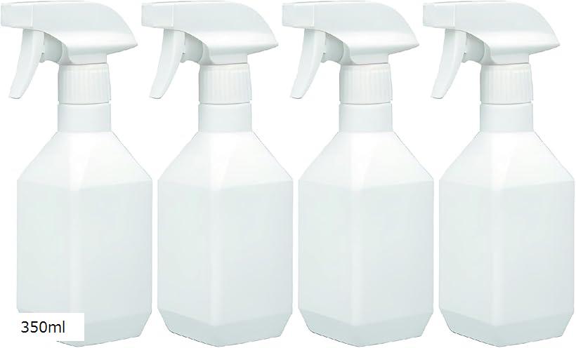 スプレーボトル 詰替え容器 遮光 アルコール対応 霧吹き 4本セット 植物 園芸 350ml