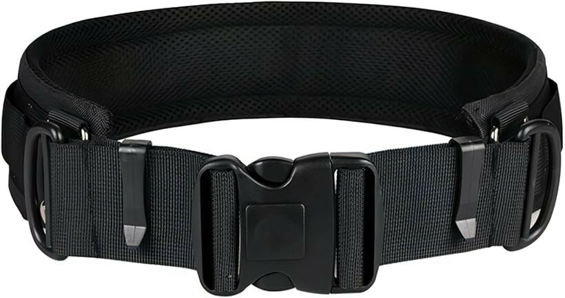 Rakuten - ウエストベルト タクティカルベルト 多機能 腰ベルト 作業用 胴 釣りベルト 腰道具 吊り下げ サバゲー アウトドア (ブラック, 中)