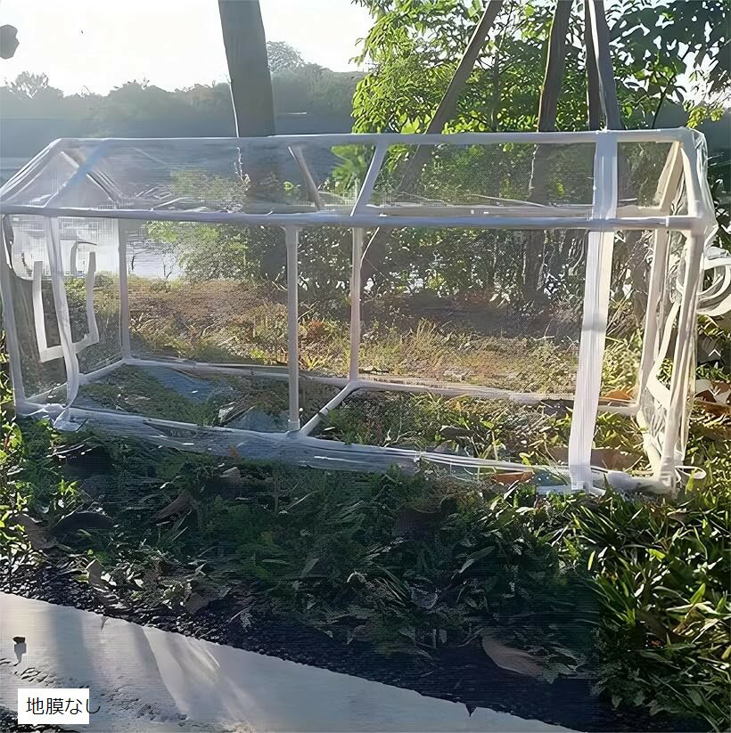 ビニール温室 ガーデンハウス 温室ハウス ビニールハウス ガーデン温室 透明 PVCカバー ジッパーデザイン 約120x60x60cm 地膜なし