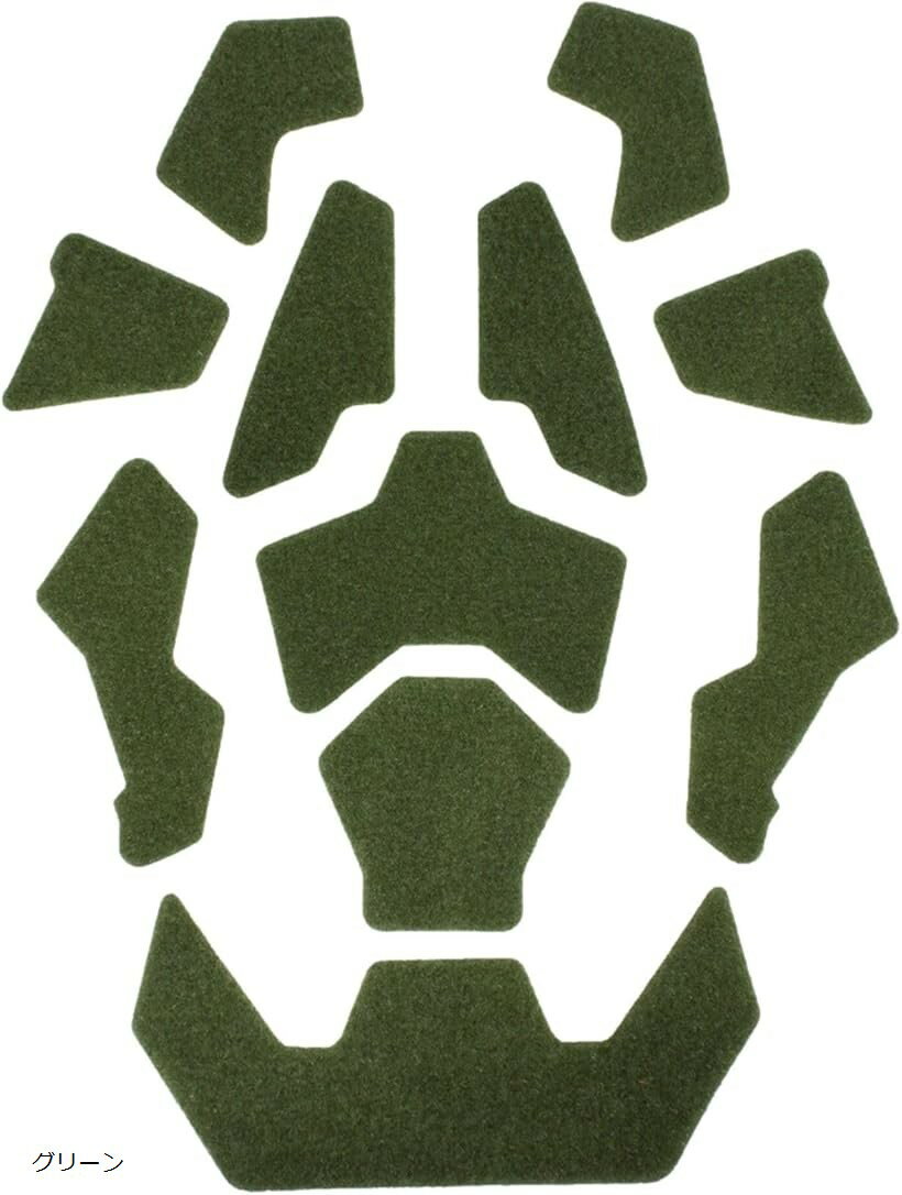 タクティカル ヘルメット ループファスナー メス シール サバゲー カーキ 迷彩 グリーン