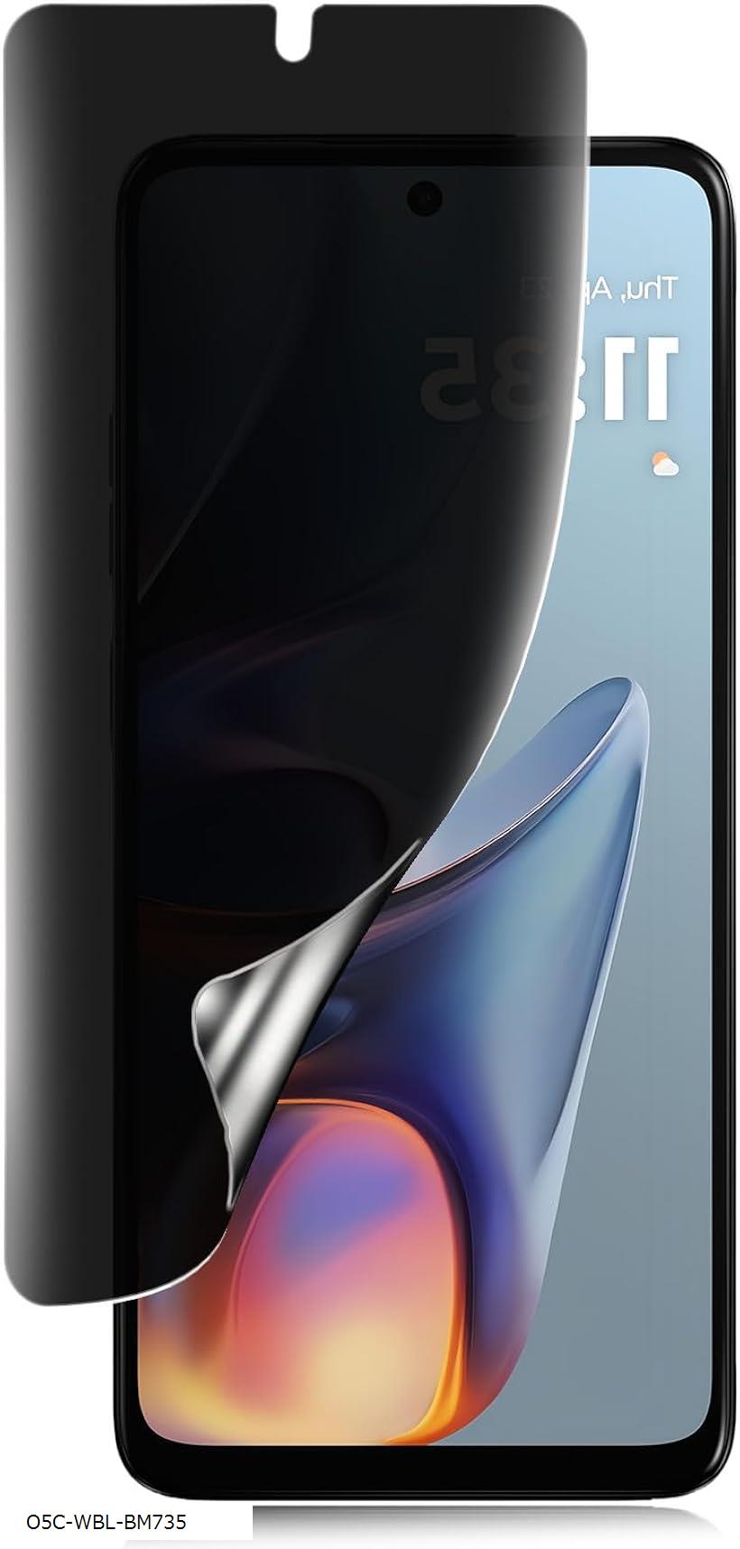 互換品覗き見防止 Motorola G05 用 フィルム 左右プライバシー保護フィルム 独創TPU素材 3D設計 反射防止 気泡レス 指紋防止 傷修復 ケースと干渉せず 衝撃吸収 撥油性 疎水性 液晶保護フィルム